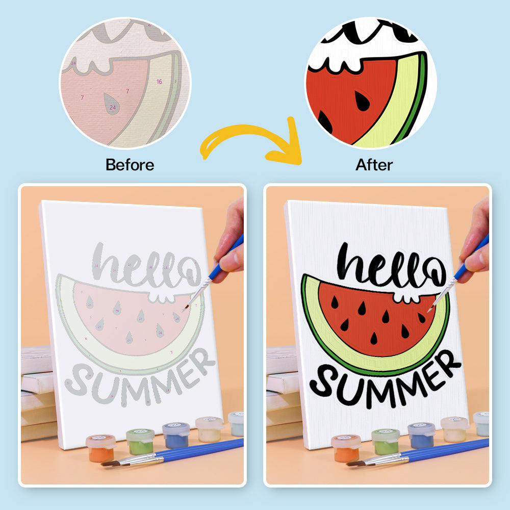 Sweet Summer Melons 6 Pack Mini Paint by Numbers Kit