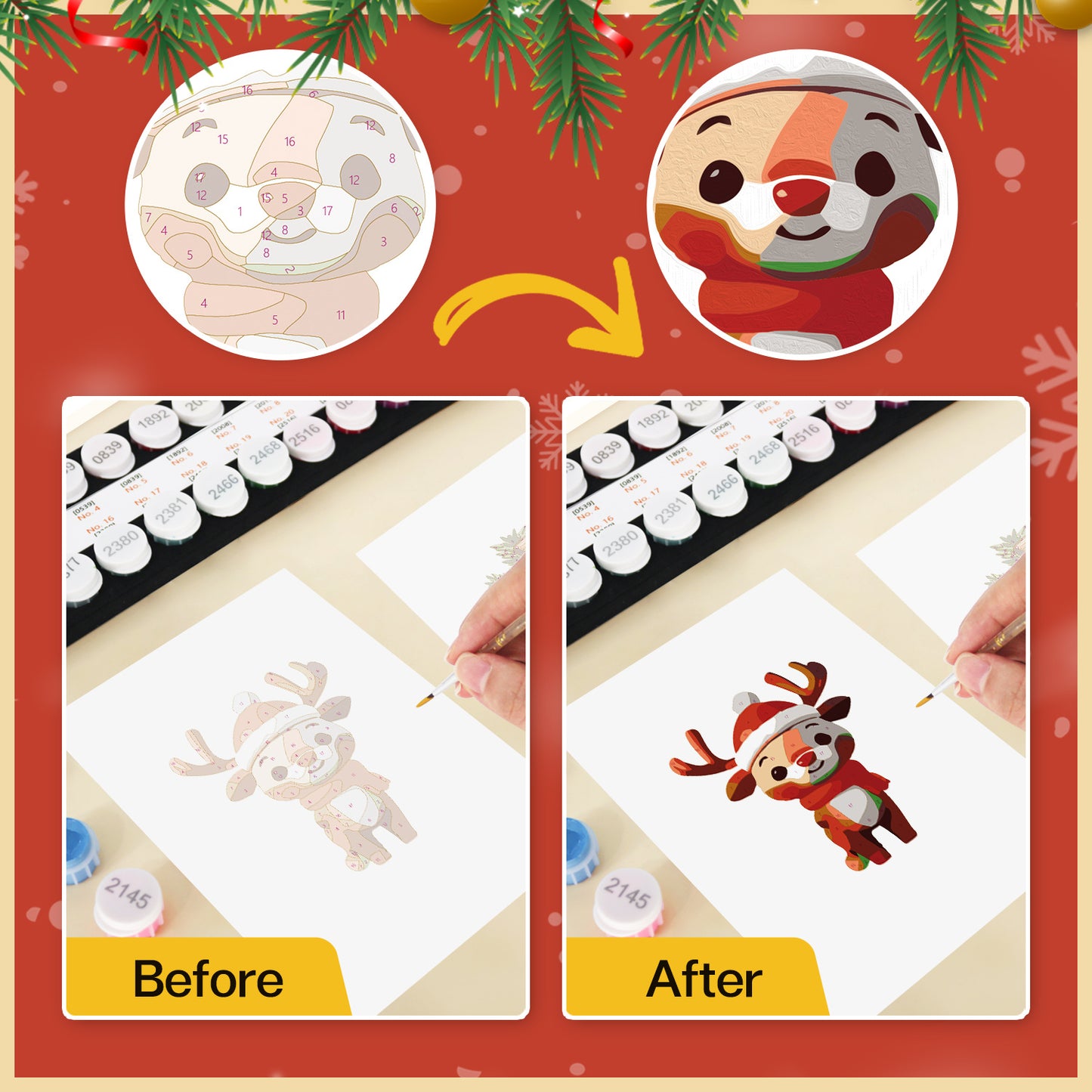 Christmas Magic Postcard Paint Kit