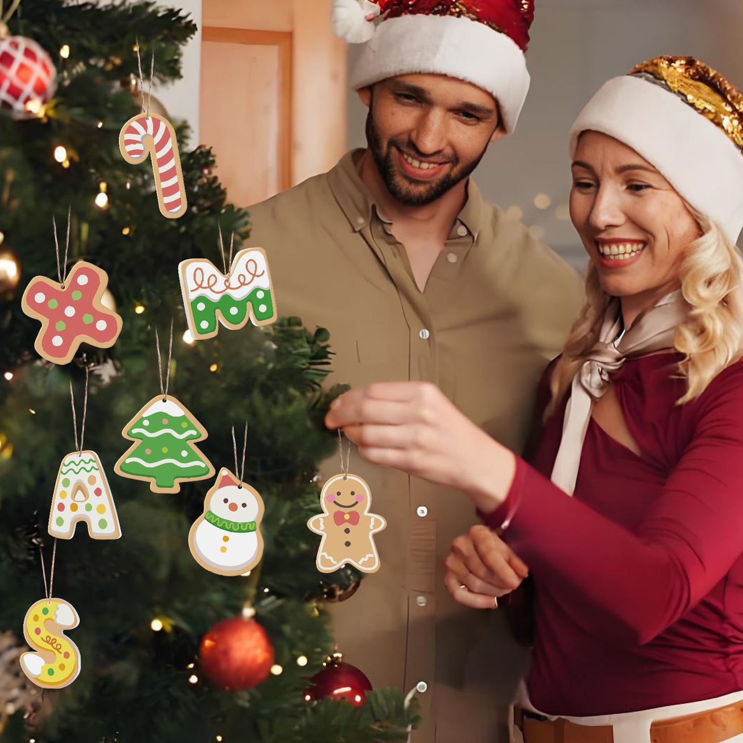XMAS Cookie Style Paintable Ornaments