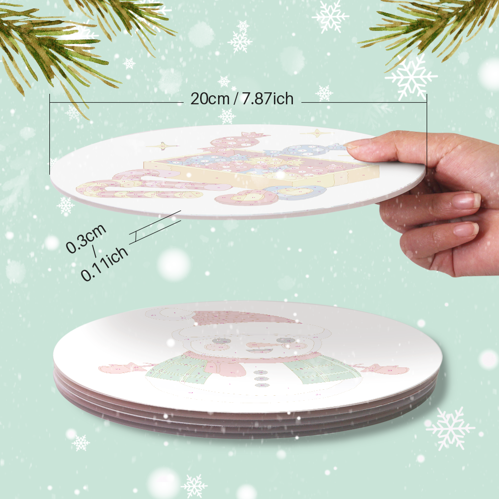 6 Piece Christmas Placemat Set 20cm - Set 28