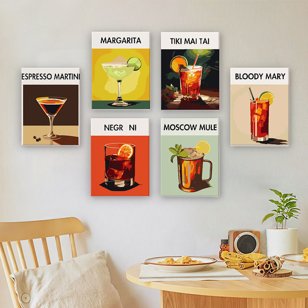 Liquid Icons 6 Pack Mini Paint by Numbers Kit