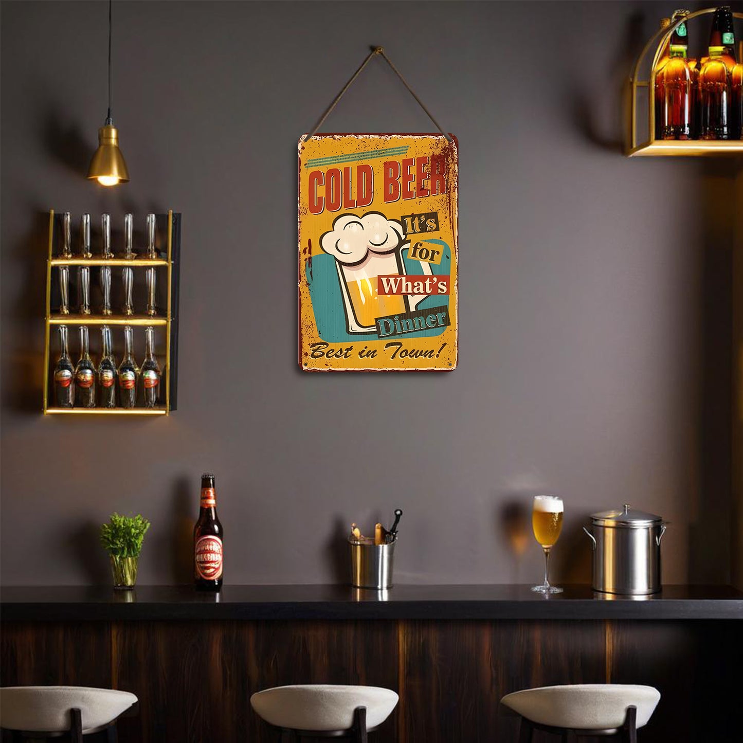 Cold Beer for Dinner – Vintage Paint by Numbers