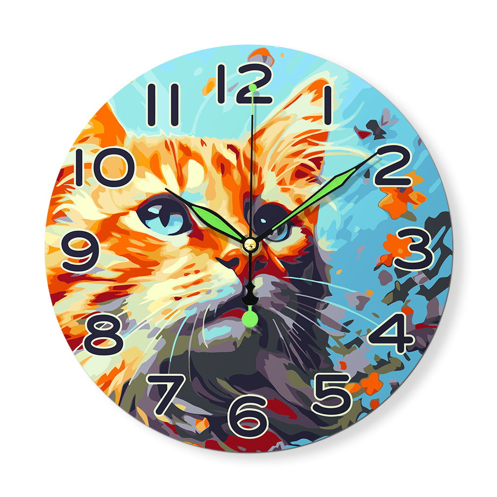 Paint the Moment – Curious Cat Clock Kit