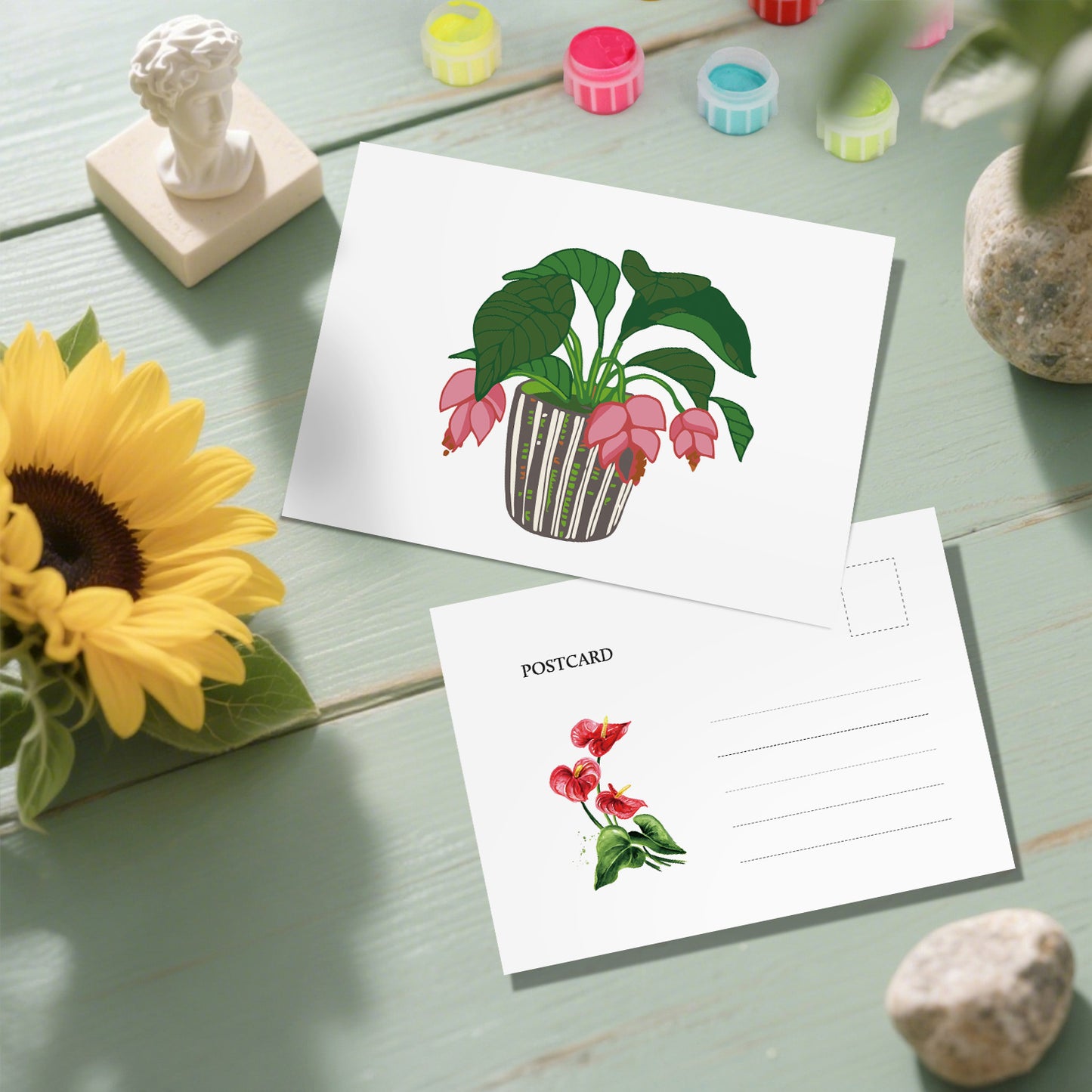 Houseplant Postcard Paint Kit