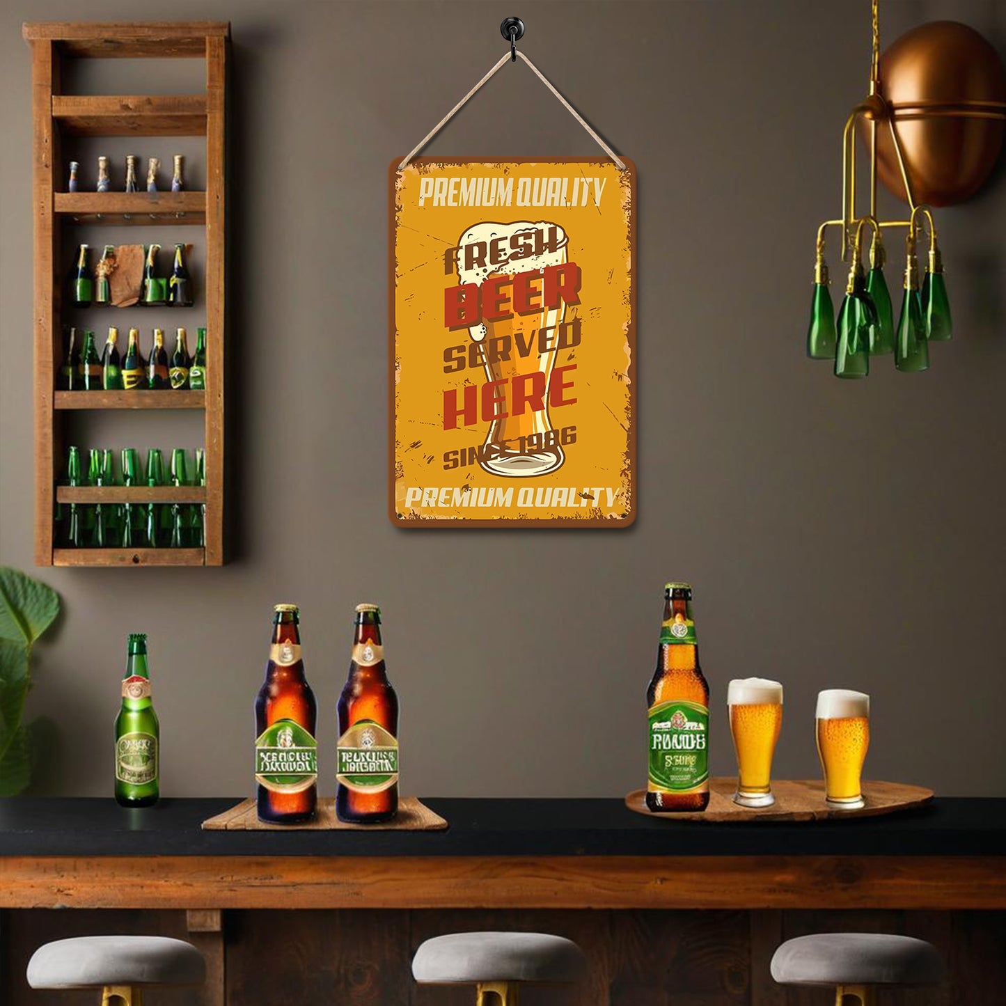 Fresh Beer Served Here – Vintage Paint by Numbers