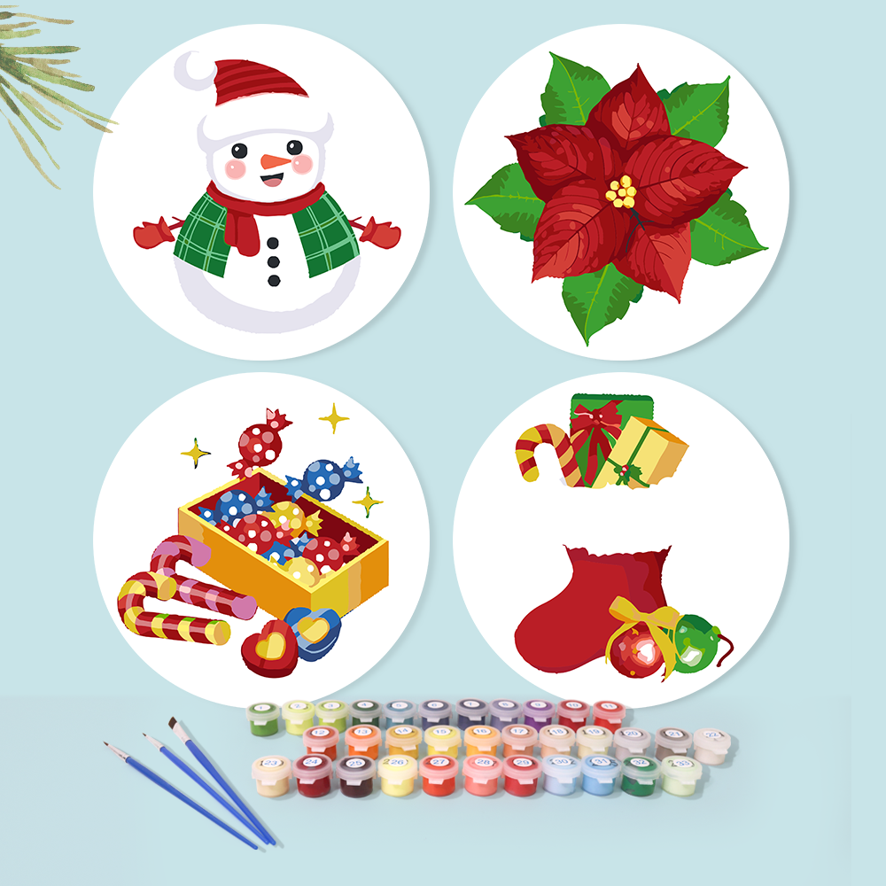 6 Piece Christmas Placemat Set 20cm - Set 28
