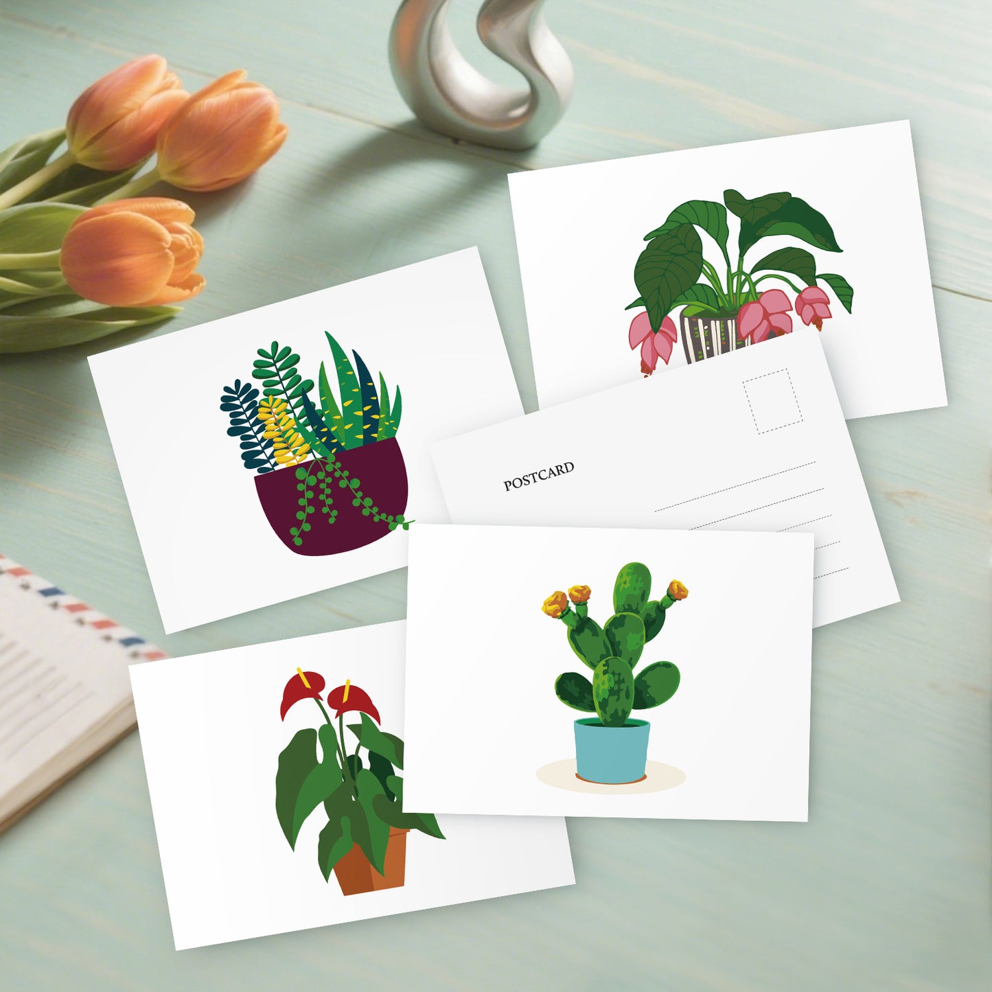 Houseplant Postcard Paint Kit