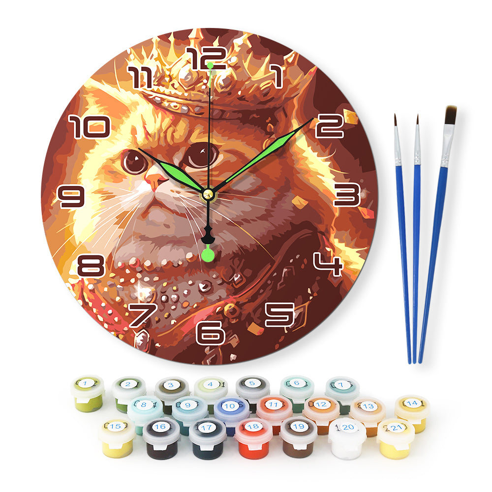 Paint the Moment – Regal Feline Clock Kit