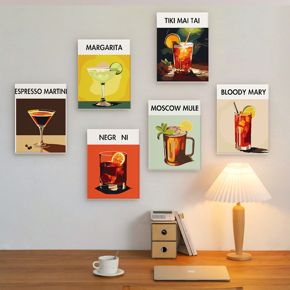 Liquid Icons 6 Pack Mini Paint by Numbers Kit