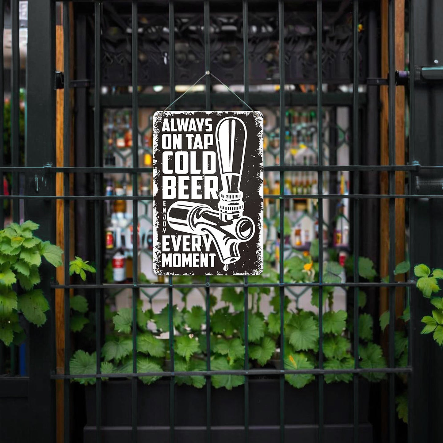 Cold Beer on Tap (Black & White) – Vintage Paint by Numbers