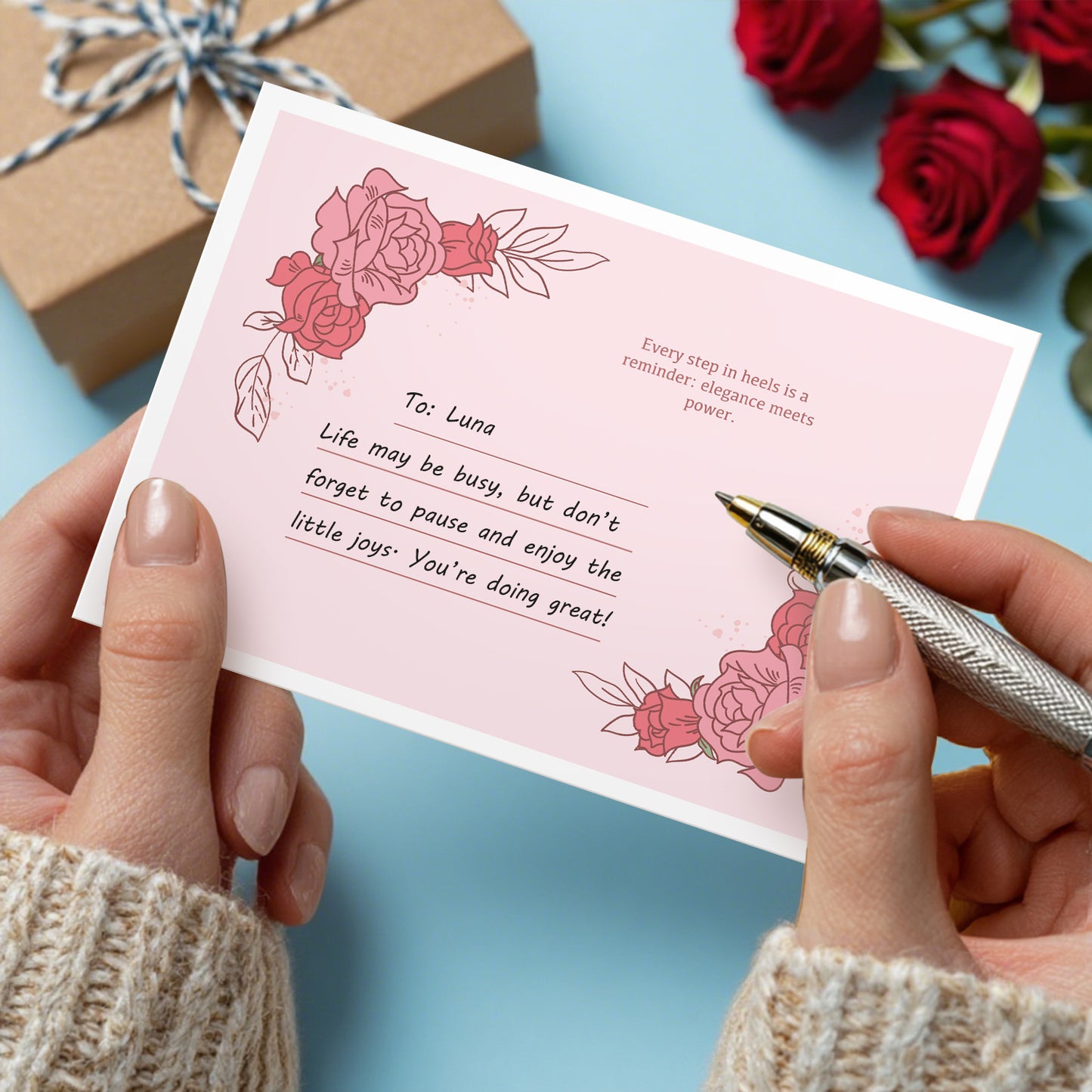 Red Glam Postcard Paint Kit