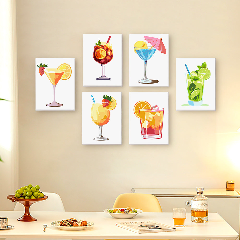 Tropical Toasts 6 Pack Mini Paint by Numbers Kit