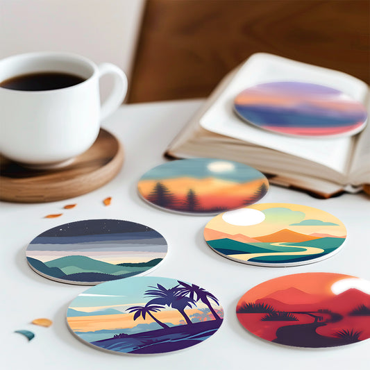 6 Piece Christmas Coaster - Set 17