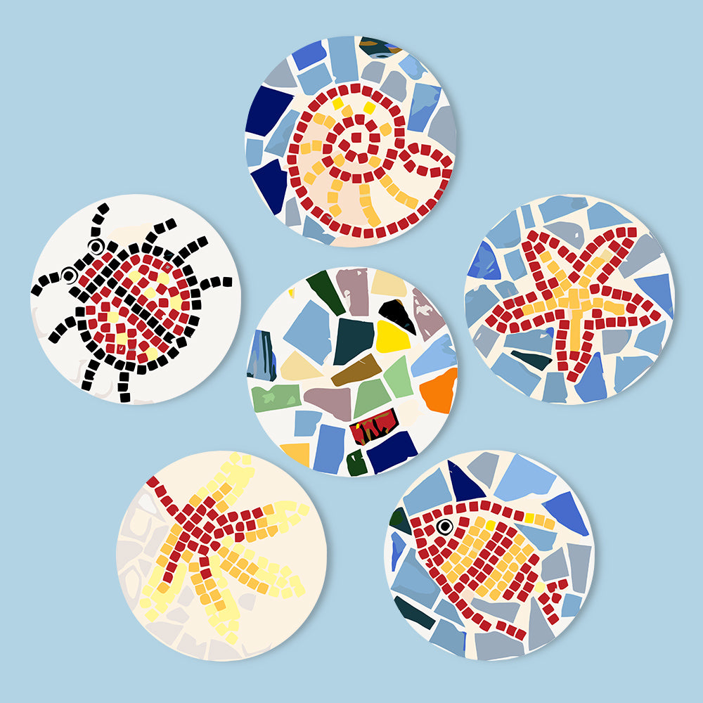 6 Piece Christmas Placemat Set 20cm - Set 8
