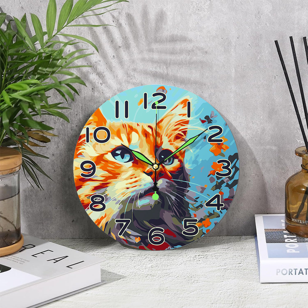 Paint the Moment – Curious Cat Clock Kit