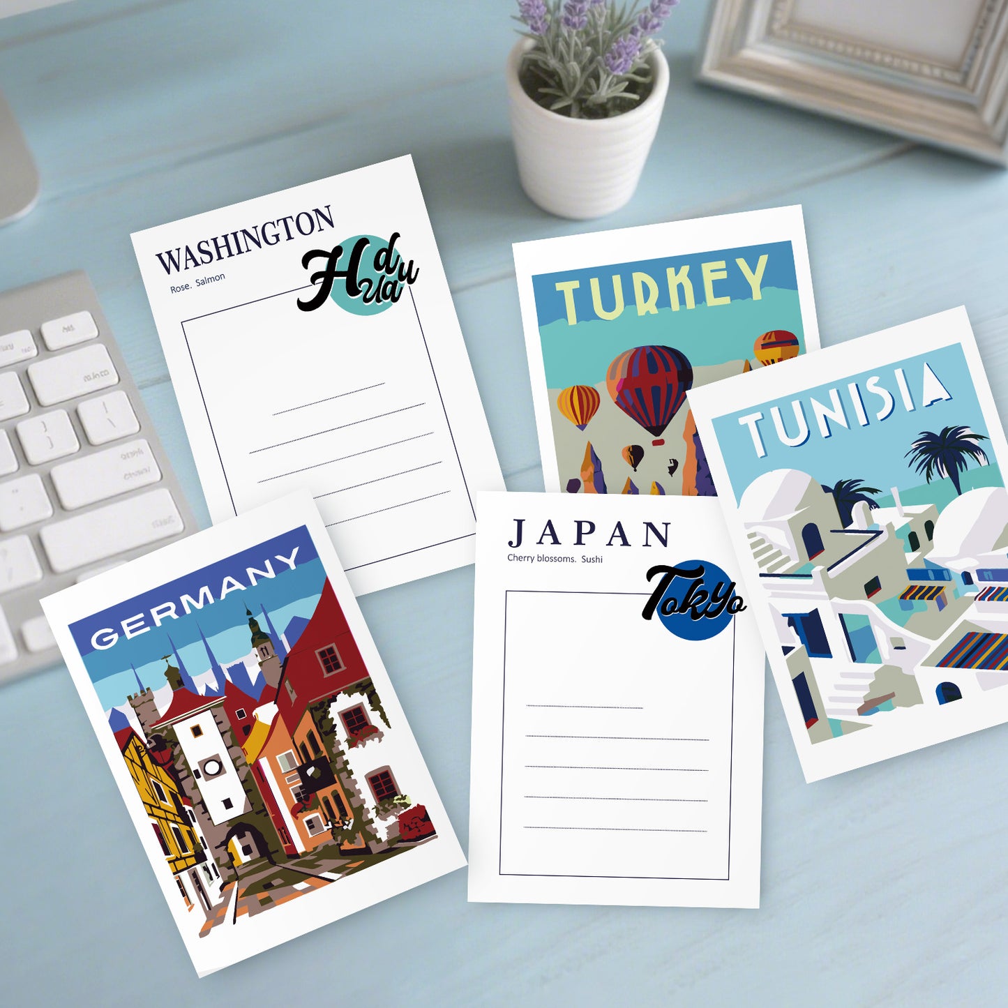 World Destinations Postcard Paint Kit