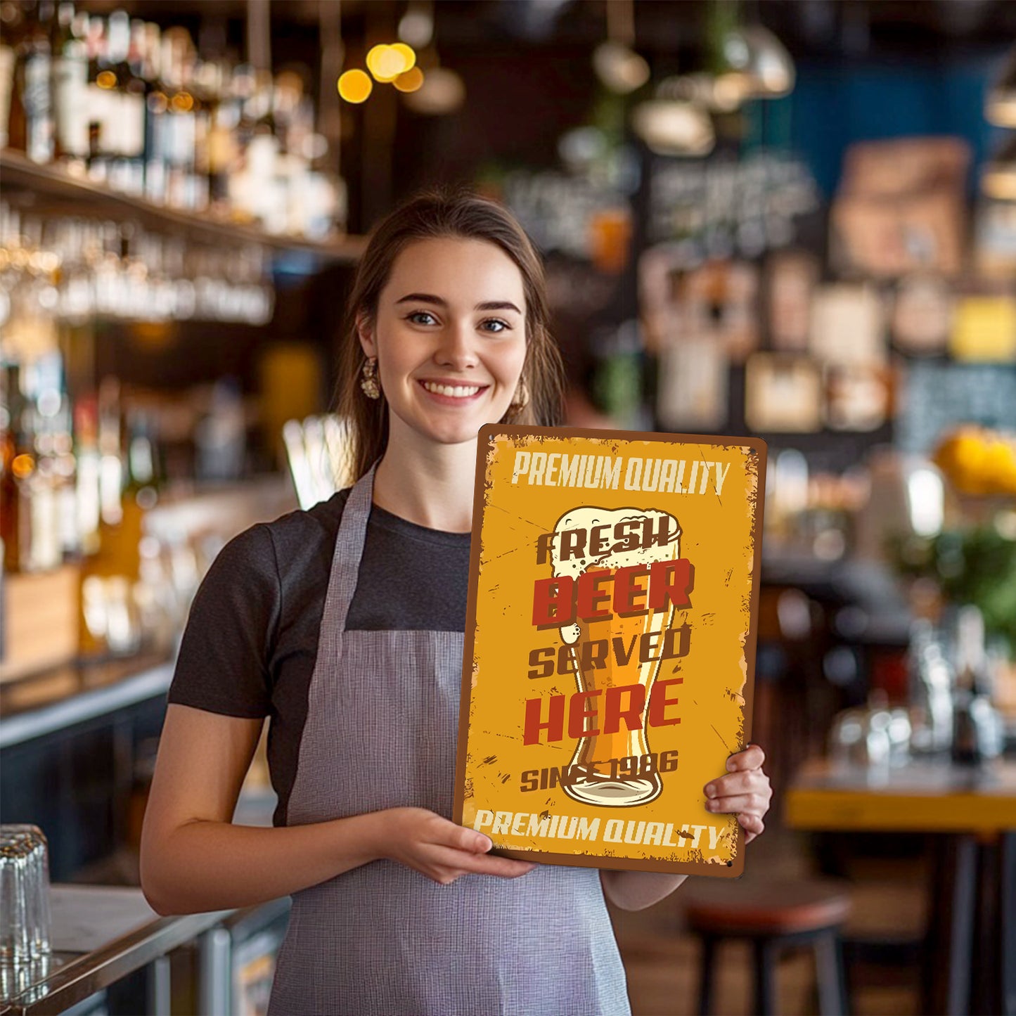 Fresh Beer Served Here – Vintage Paint by Numbers