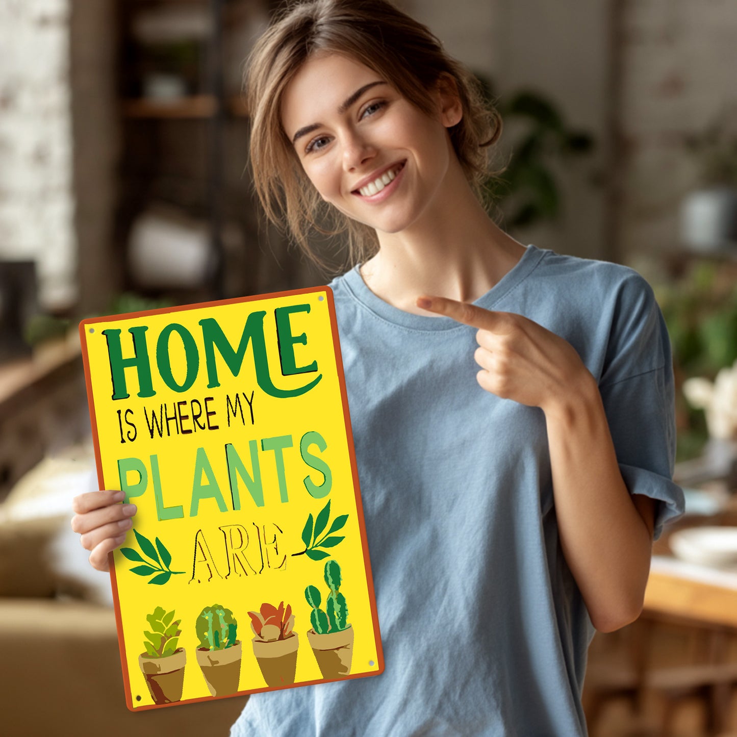Home is Where My Plants Are – Vintage Paint by Numbers
