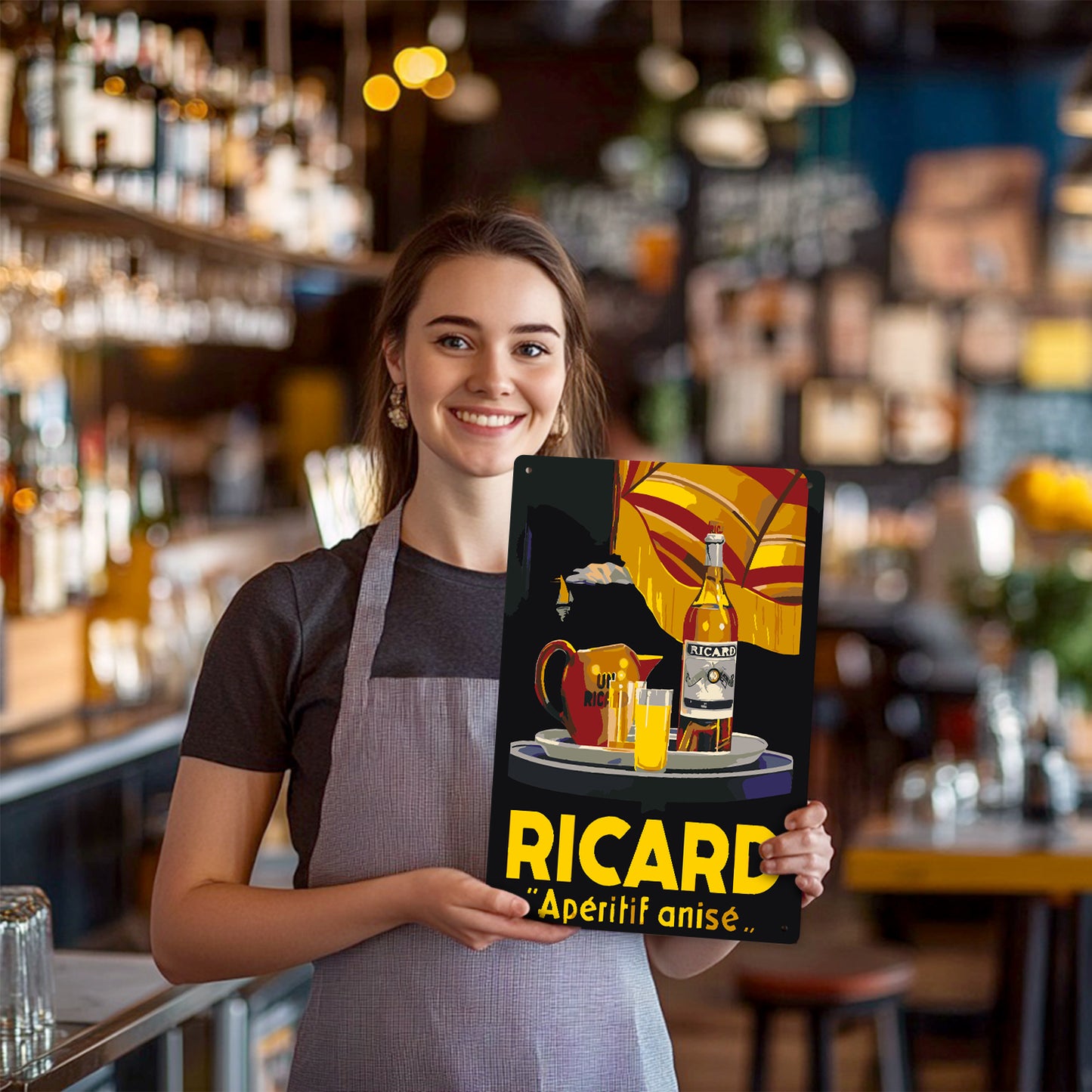 Ricard Aperitif Anise (Dark Background) – Vintage Paint by Numbers