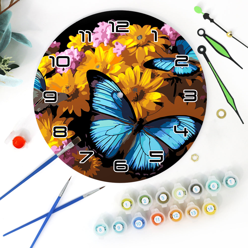Paint the Moment – Butterfly Bloom Clock Kit