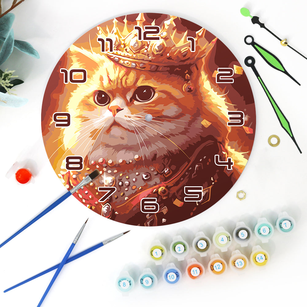 Paint the Moment – Regal Feline Clock Kit