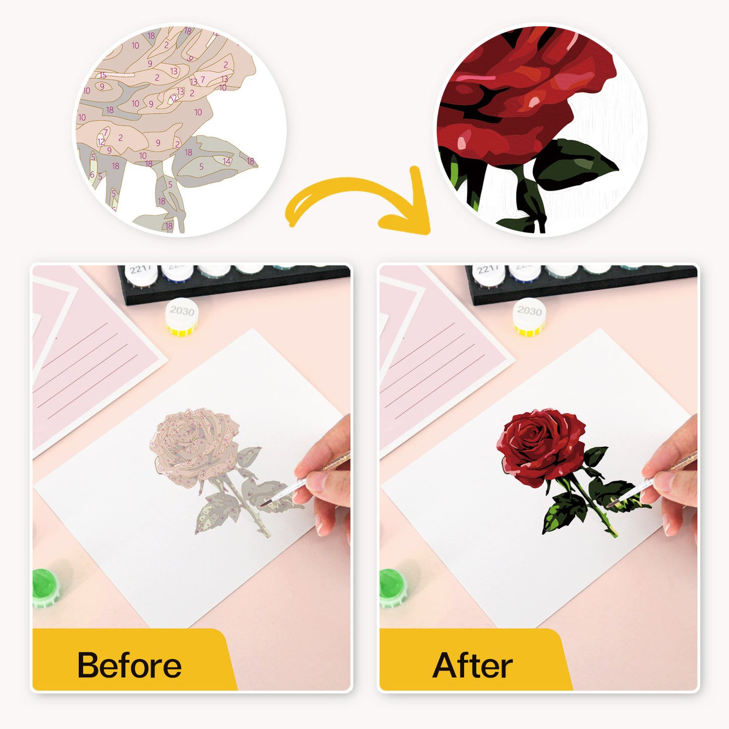 Red Glam Postcard Paint Kit