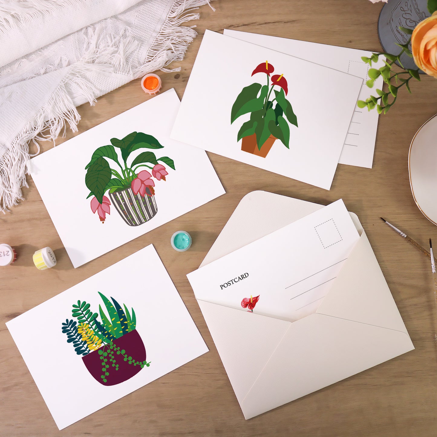 Houseplant Postcard Paint Kit