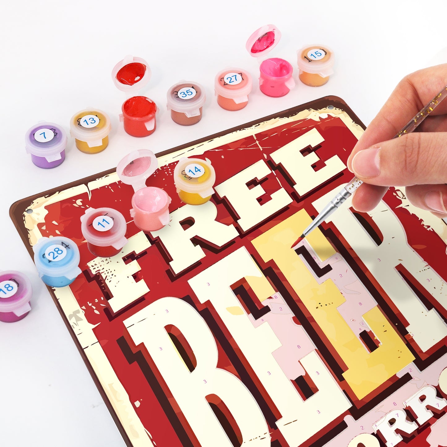 Free Beer Tomorrow – Vintage Paint by Numbers