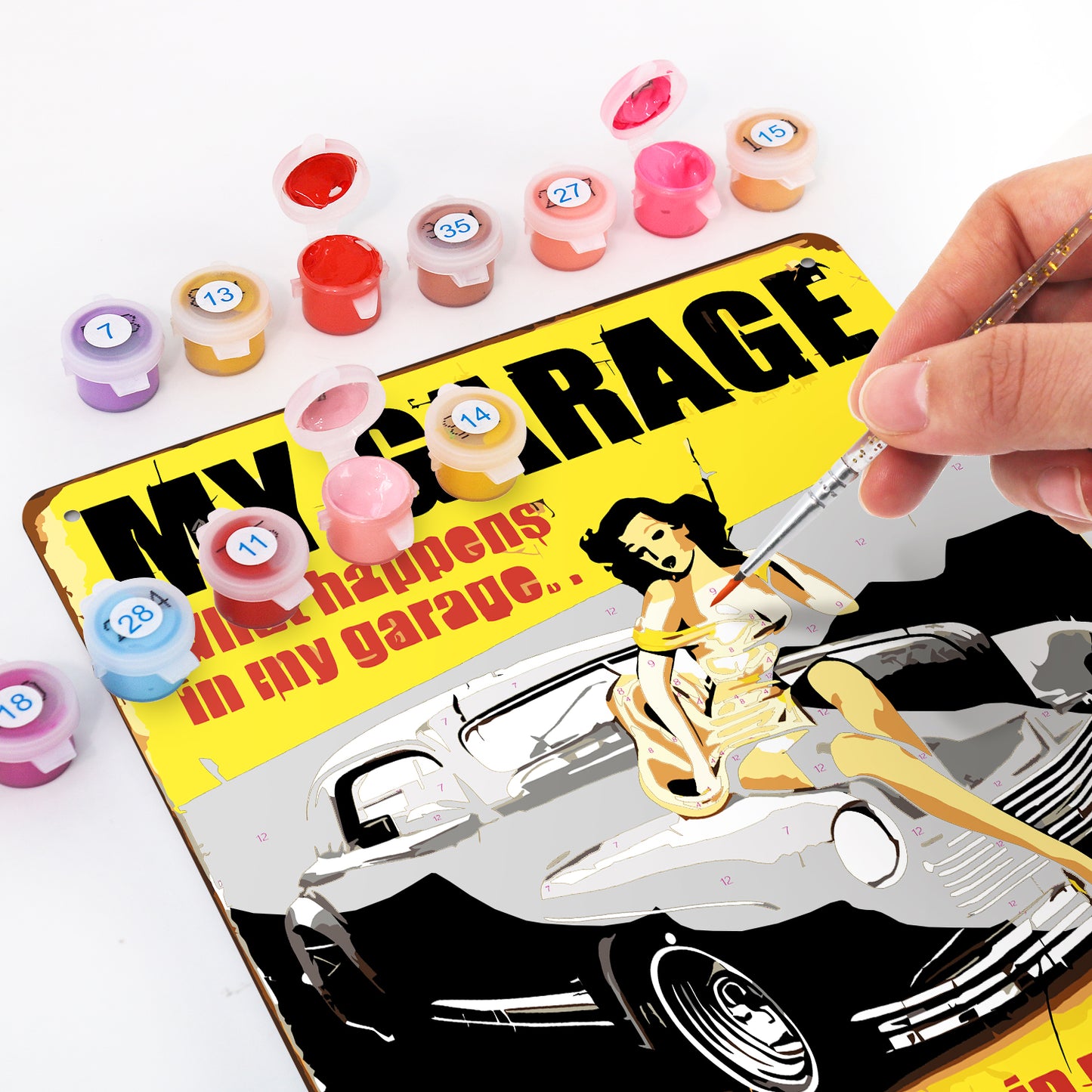 My Garage, My Rules – Vintage Paint by Numbers
