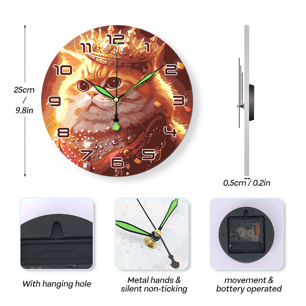 Paint the Moment – Regal Feline Clock Kit