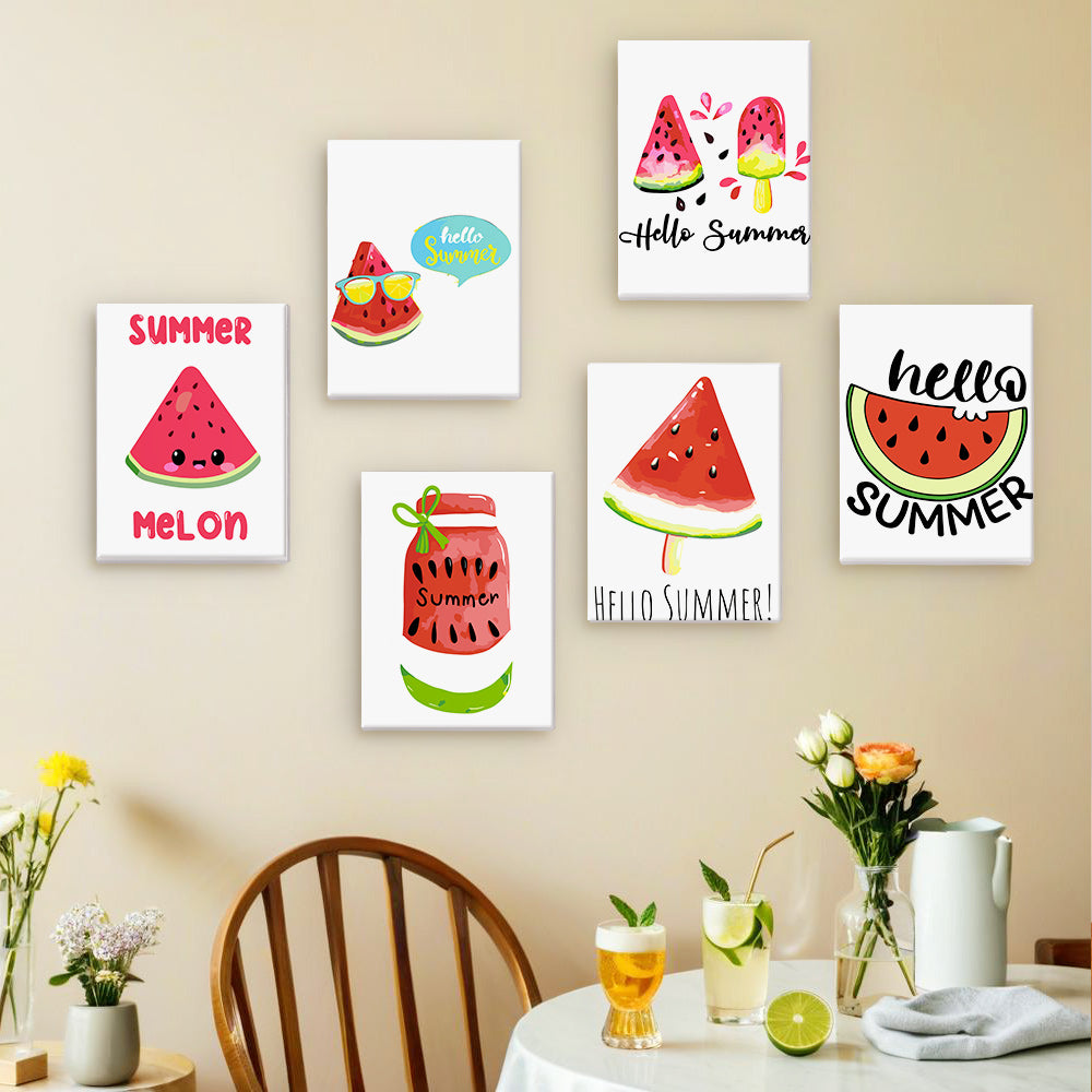 Sweet Summer Melons 6 Pack Mini Paint by Numbers Kit