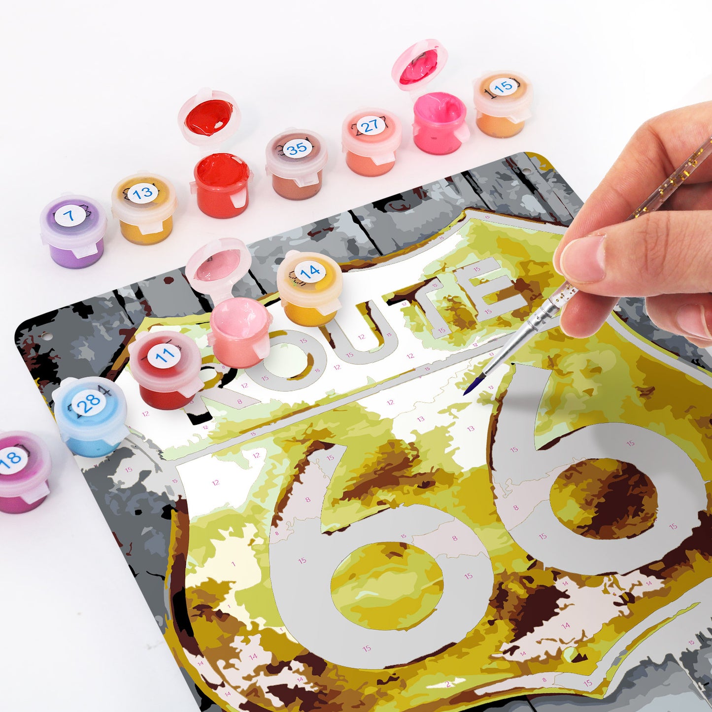 Route 66 – Feel the Freedom – Vintage Paint by Numbers