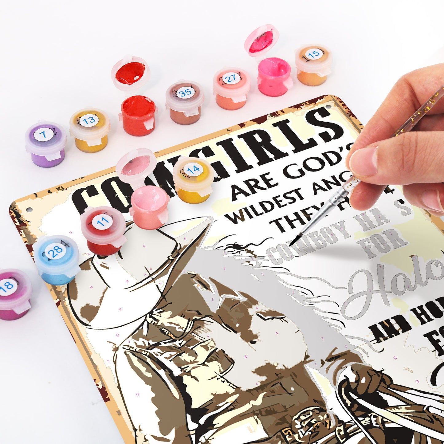 Cowgirls – God’s Wildest Angels – Vintage Paint by Numbers