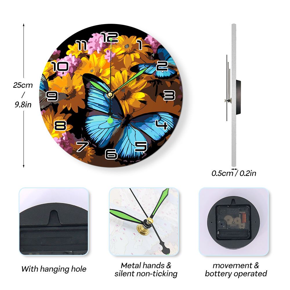 Paint the Moment – Butterfly Bloom Clock Kit