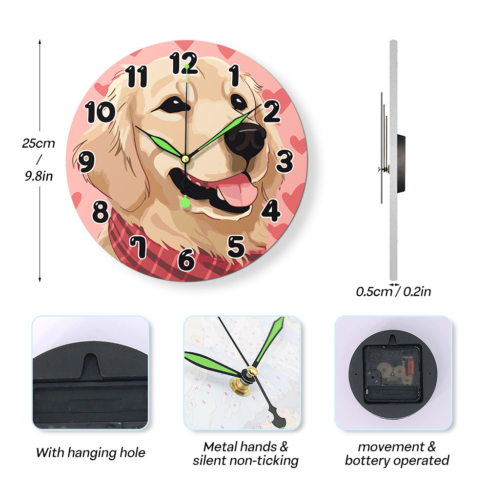 Paint the Moment – Golden Pup Clock Kit