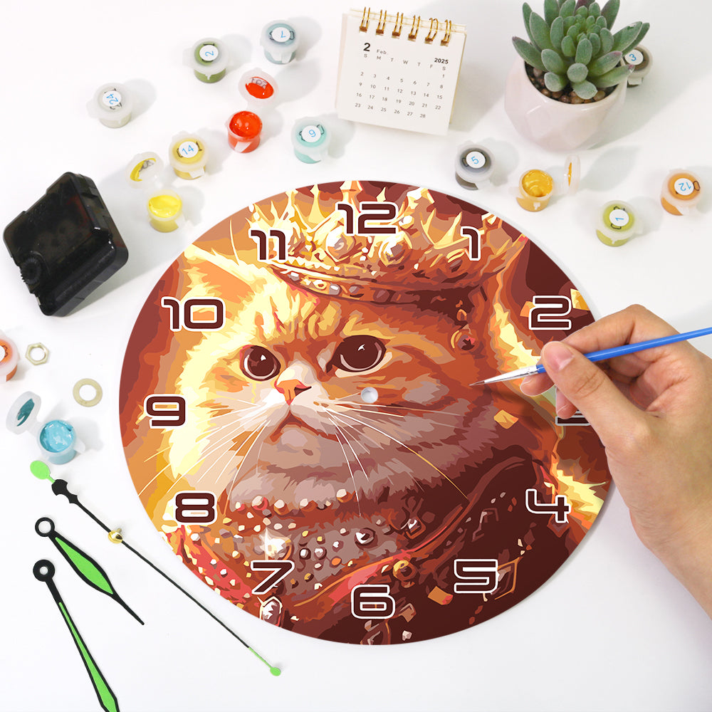 Paint the Moment – Regal Feline Clock Kit
