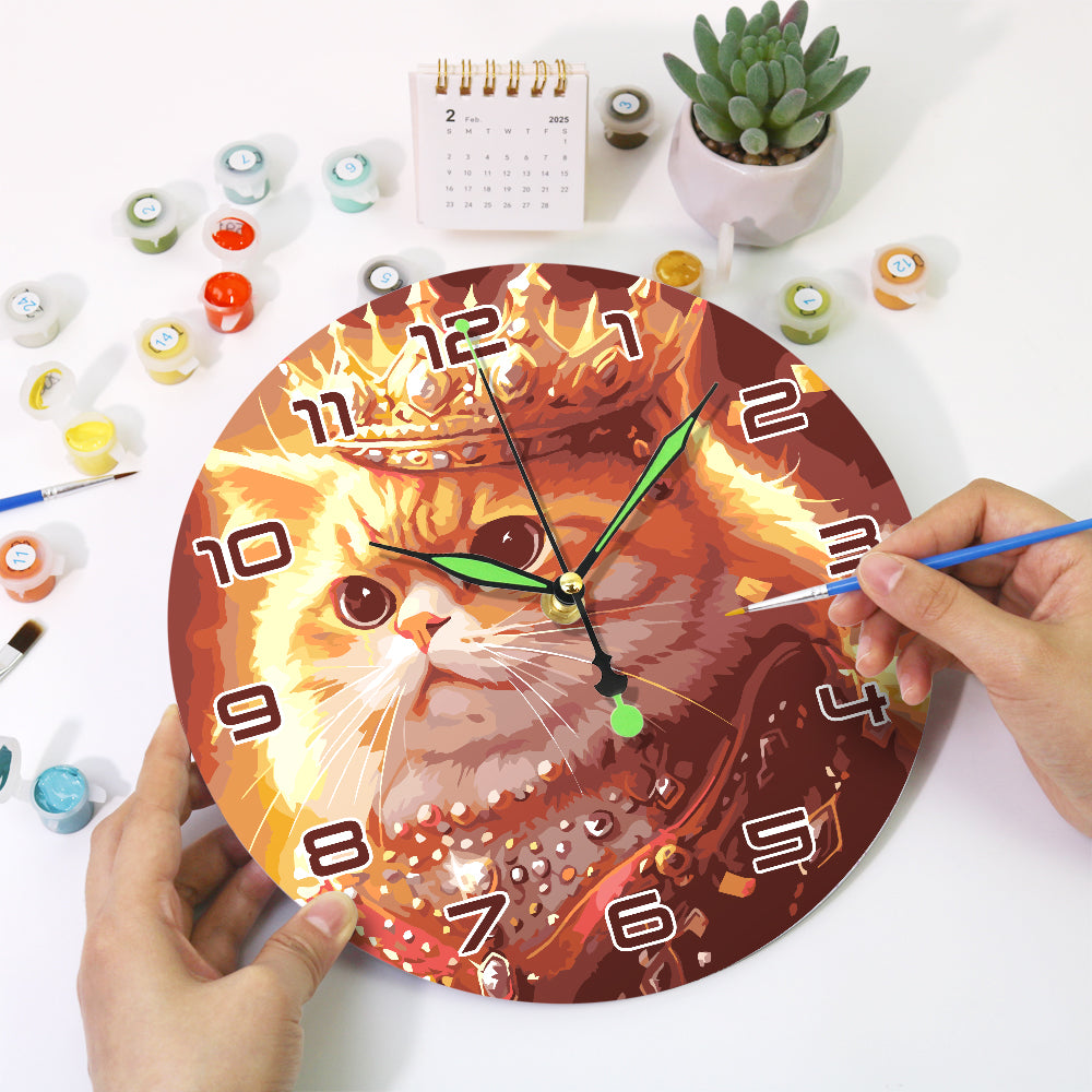 Paint the Moment – Regal Feline Clock Kit