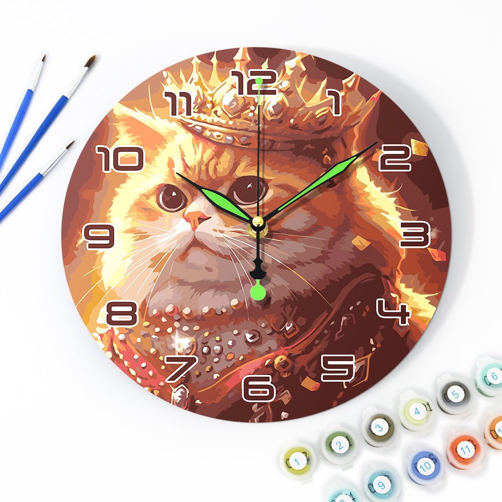 Paint the Moment – Regal Feline Clock Kit