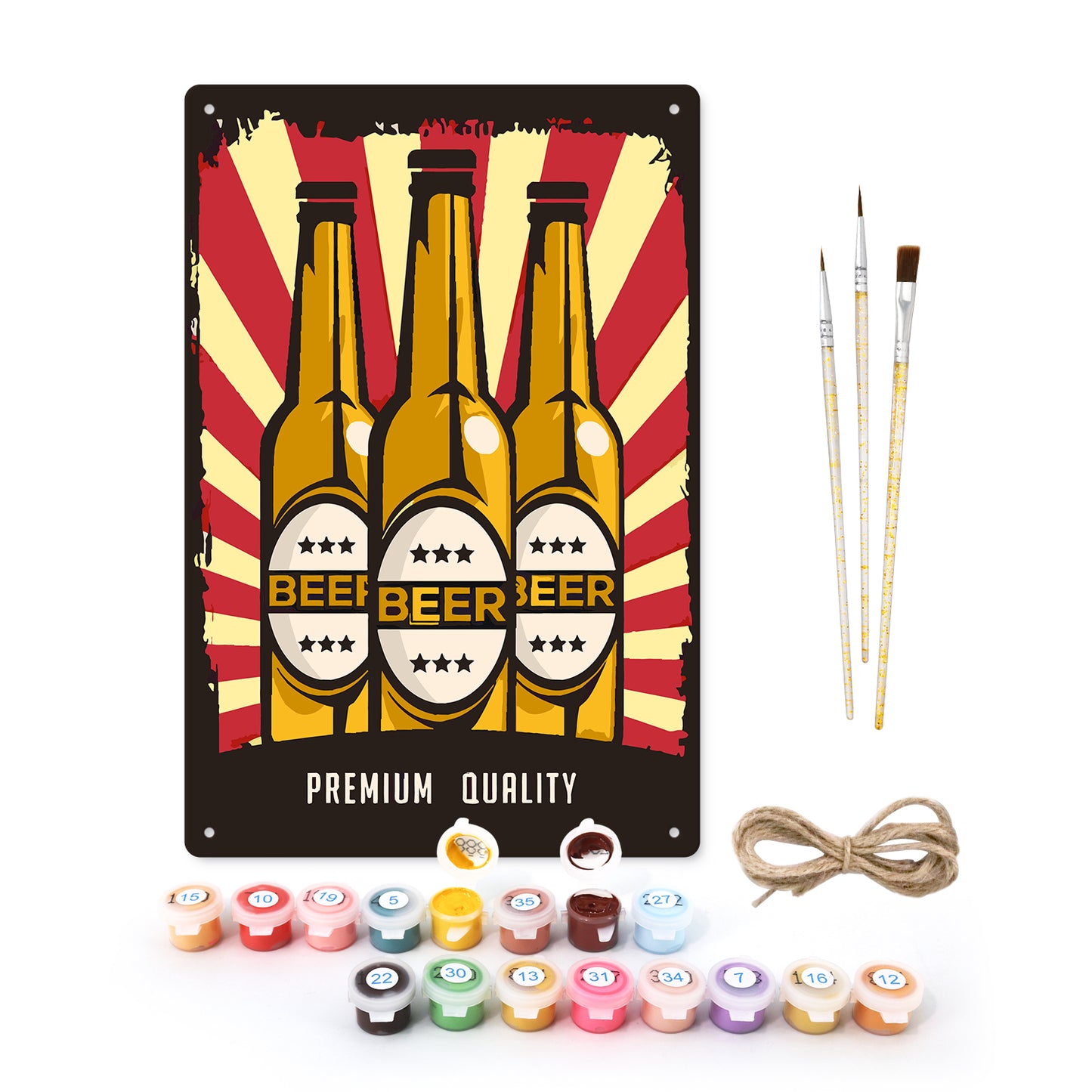 Triple Brew Burst – Vintage Paint by Numbers