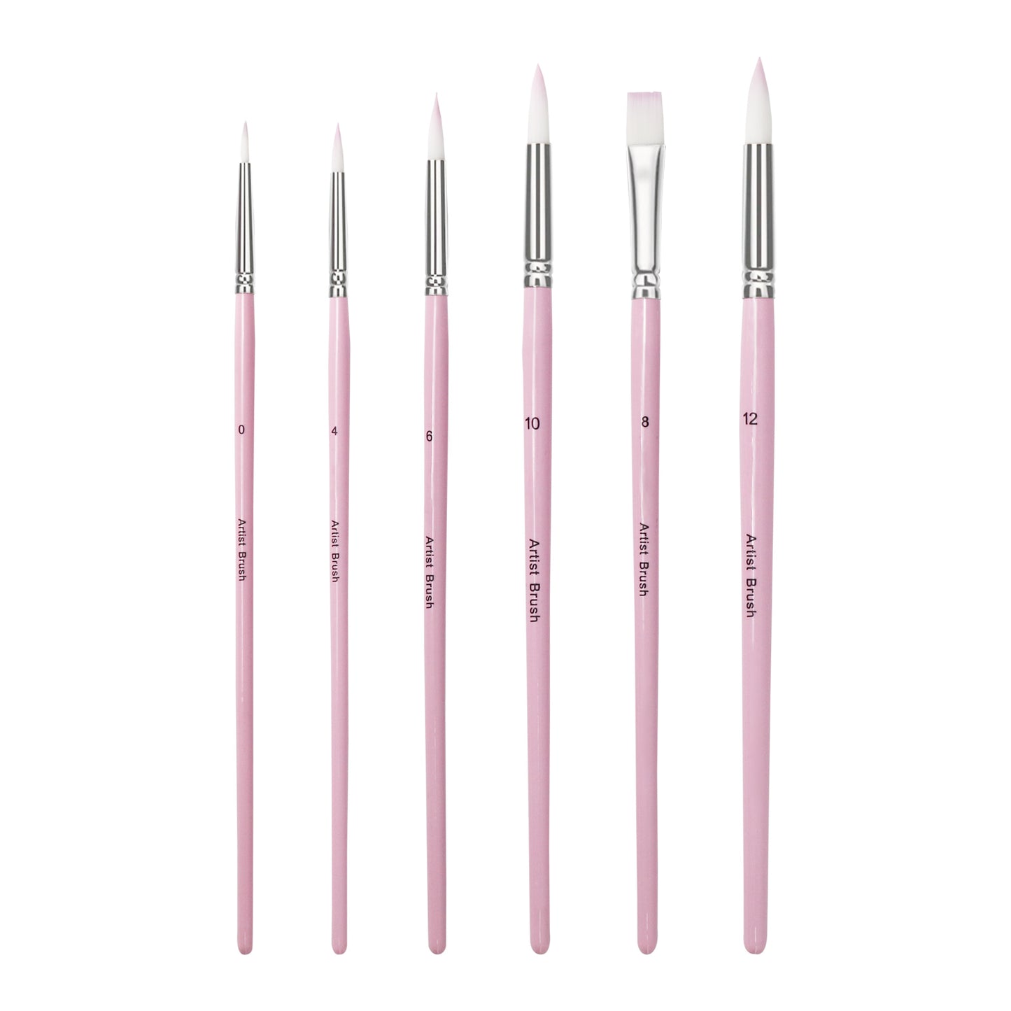 6-Piece Set of Pink Brushes