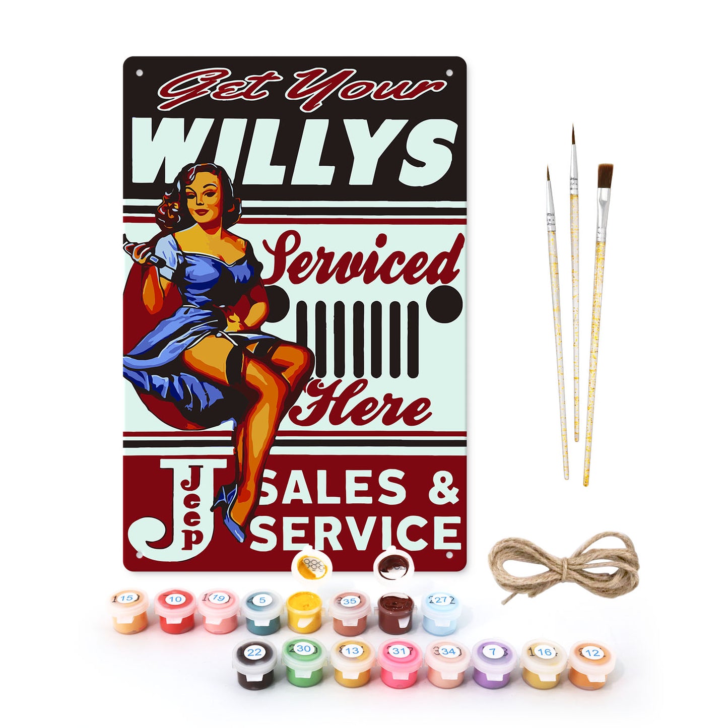 Get Your Willys Serviced Here – Vintage Paint by Numbers