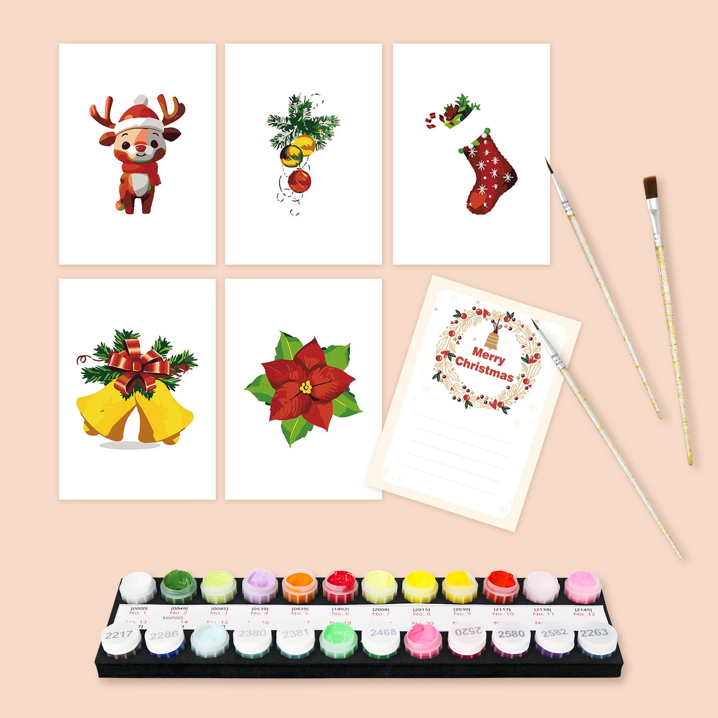 Christmas Magic Postcard Paint Kit