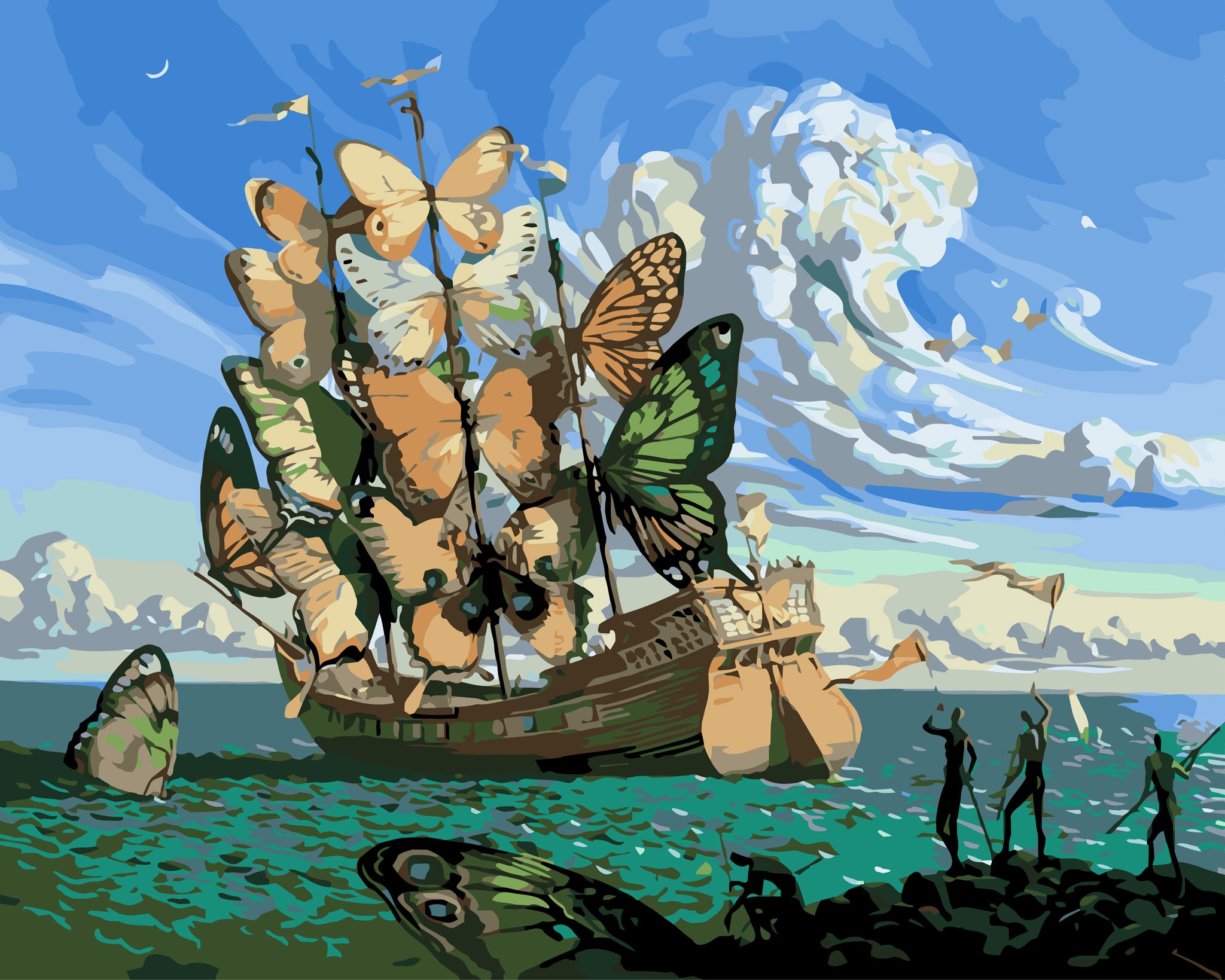 Salvador Dali Ship With Butterfly Sails – Paint Your Numbers