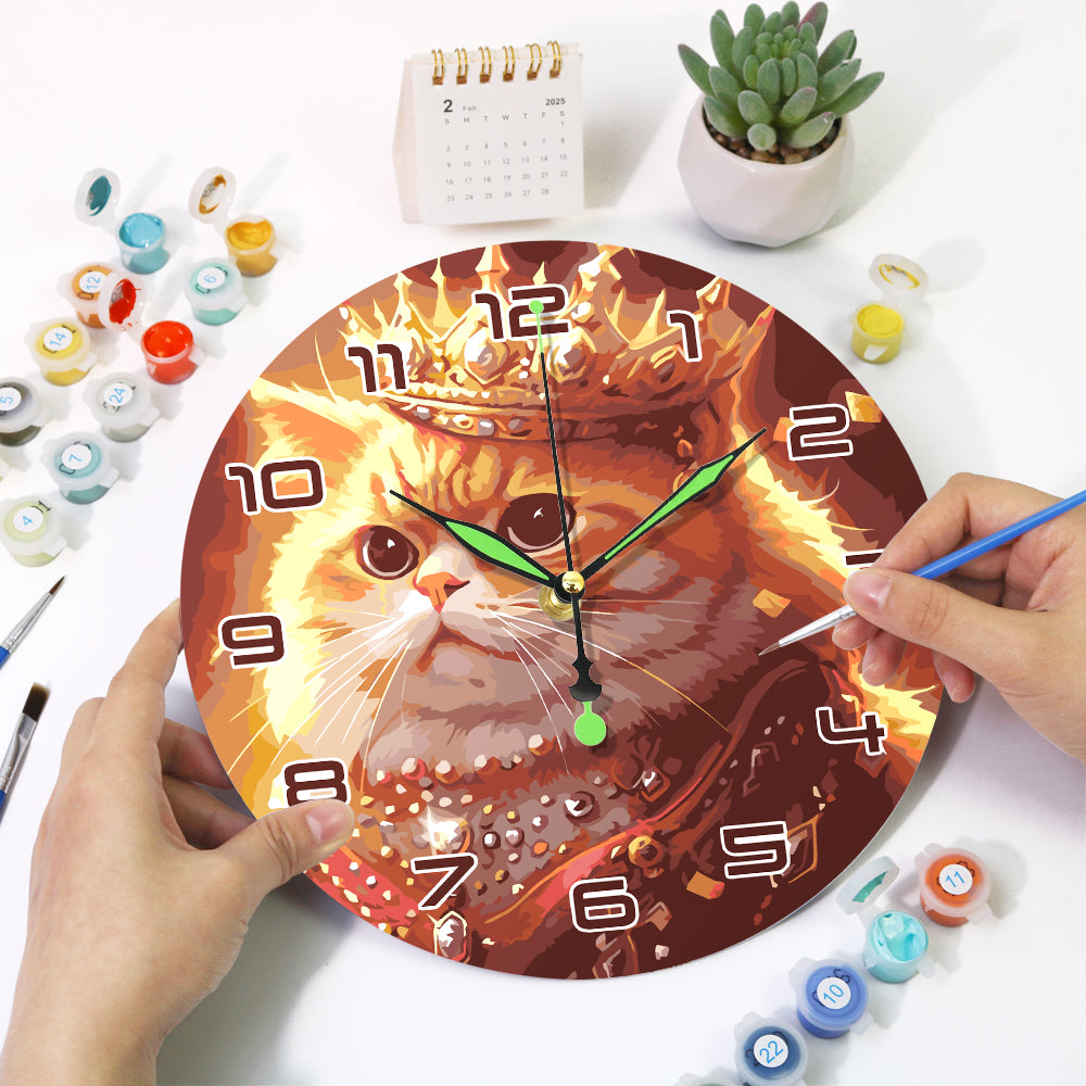 Paint the Moment – Regal Feline Clock Kit