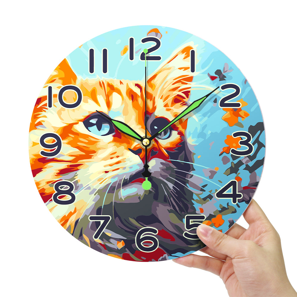 Paint the Moment – Curious Cat Clock Kit