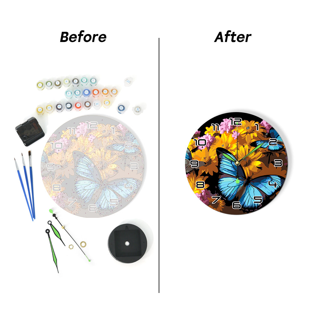 Paint the Moment – Butterfly Bloom Clock Kit