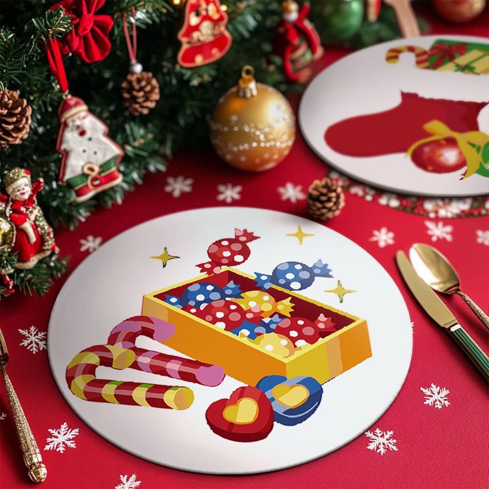 6 Piece Christmas Placemat Set 20cm - Set 28