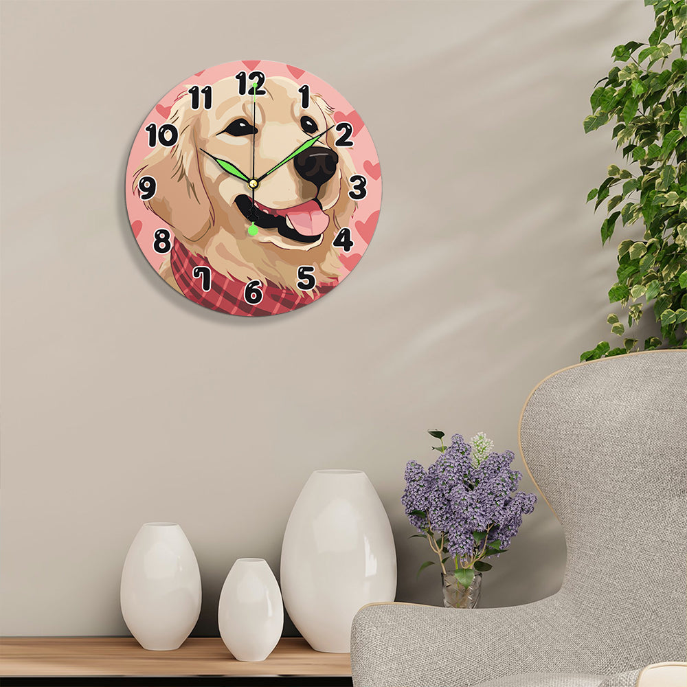 Paint the Moment – Golden Pup Clock Kit
