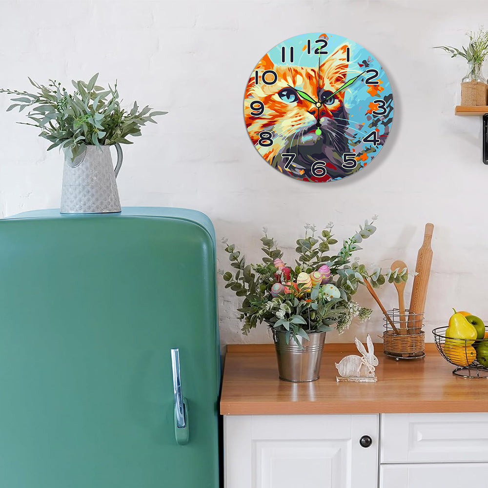 Paint the Moment – Curious Cat Clock Kit