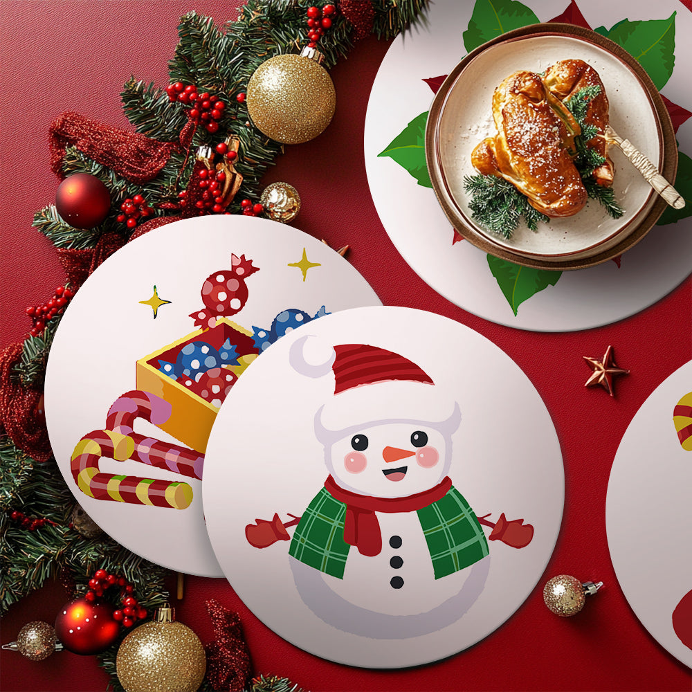 6 Piece Christmas Placemat Set 20cm - Set 28